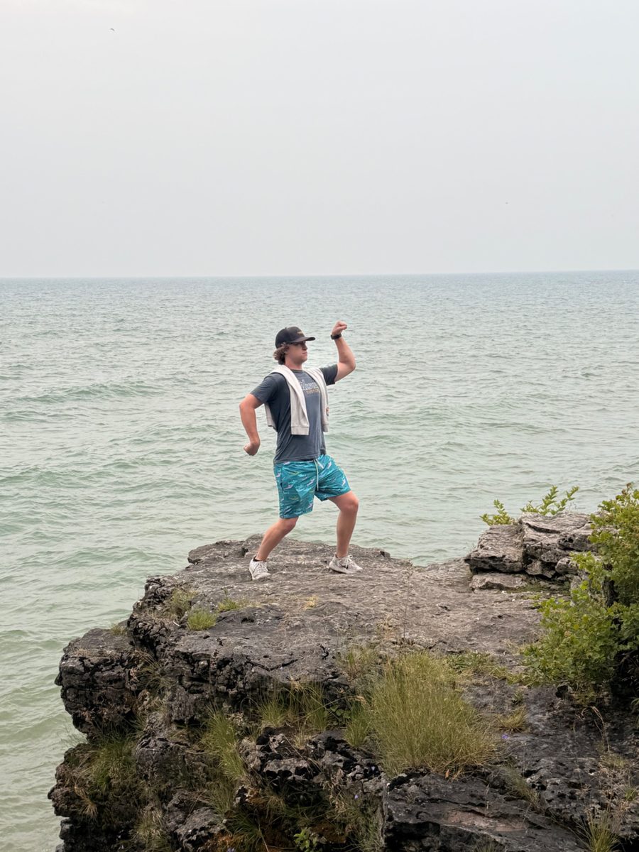 Matt taking in the lakeshore view