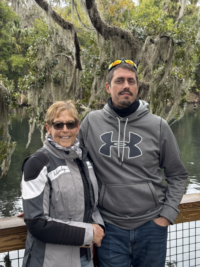 Mike and Sheryl exploring beside the springs